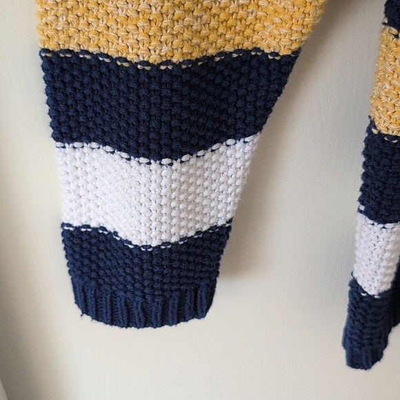 Vintage Womens Large Striped Long Sleeve Sweater Cotton Classic Coastal Beach - Picture 4 of 7